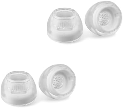 Upgrade Your Galaxy Buds 3 Pro with AZLA Sedna Earfit Crystal Ear Tips – Premium Silicone Noise-Canceling Comfort in Smoky Black (Large) – Experience Enhanced Sound Isolation & Superior Fit for Uninterrupted Listening (2 Pairs)