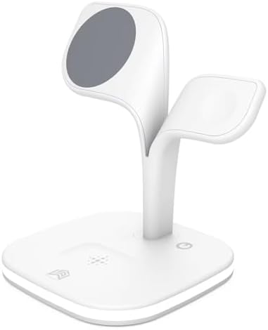 Revolutionize Your Charging Experience with the 5-in-1 Magnetic Wireless Charging Stand – 15 W Fast Charger for i Phone 15/14/13/12, Apple Watch 9/8/7/SE, and Air Pods – Sleek Multi-Device Charging Dock with LED Status Indicator for Enhanced Compatibility and Speed