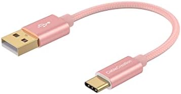 Compact USB C Cable Duo – 0.5 FT Braided Fast Charging Cables for Seamless Data Transfer | 3 A Power & 480 Mbps Speed | Ultimate Compatibility for Mac Book Air, Galaxy S22 Ultra, Stylus Pen, and More | Durable Design | Ideal for On-the-Go Connectivity