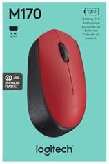 Logitech M170 Wireless Mouse – Ultra-Responsive Optical Tracking, Ambidextrous Design for All Users, 2.4 GHz USB Mini Receiver, 12-Month Battery Life, Perfect for PC, Mac & Laptop – Elevate Your Productivity with Seamless Wireless Freedom