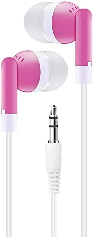 Bulk Pack of 50 Individually Wrapped Earbuds – Premium Classroom Headphones for Schools, Libraries, and Hospitals – Enhanced Compatibility, Lightweight Design, and High-Quality Sound for Focused Listening