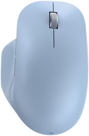 Elevate Your Productivity with the Incase Bluetooth Ergonomic Mouse by Microsoft – Multi-Device Connection, 15-Month Battery Life, Precision Tracking, and Comfortable Thumb Rest in Elegant Pastel Blue – Perfect for PCs and Laptops!