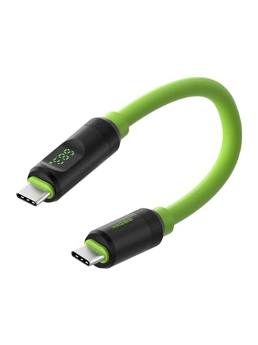 Hagibis USB 4 Cable with LED Display – 240 W Fast Charging & 8 K@60 Hz Video Output for i Phone 16/15 Pro Max, i Pad, Mac Book Pro/Air – Ultimate Thunderbolt 4/3 Data Transfer Solution for Efficient Connectivity and Enhanced Performance