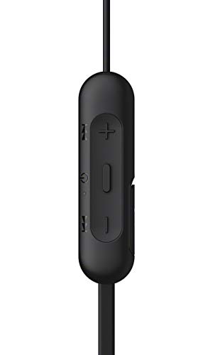 SONY WI-C200 Wireless Bluetooth Earbuds – Sleek Black Design for Ultimate Sound Quality and Comfort – Perfect for Active Lifestyles and Hands-Free Calling with Extended Battery Life and Quick Charge Feature