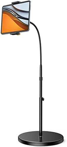 Adjustable 63″ Lamicall Gooseneck Tablet Floor Stand – Sturdy 10.6 lb Base for 4.7-13″ Devices – Ideal Hands-Free Solution for i Pad Pro, Galaxy Tab, Kindle & Smartphones – Enhance Comfort and Ergonomics for Seamless Multitasking
