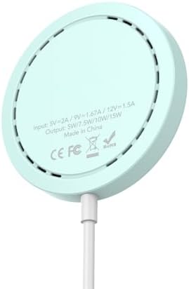 Magnetic Fast Wireless Charger Pad for i Phone 16/15/14/13/12 – 15 W Max Power, Sleek Purple Design, USB-A Compatibility for Effortless Charging Solutions