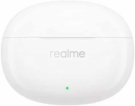 realme T110 AI ENC Noise Cancelling Wireless Earbuds – Ultra-Lightweight In-Ear Headphones with 10 mm Dynamic Bass for Heavy Sound, 38-Hour Playtime & Rapid Wireless Charging, Bluetooth 5.4 for Effortless Connectivity, IPX5 Waterproof for Active Lifestyles in Pop White – Ideal for Music Enthusiasts and Daily Commuters