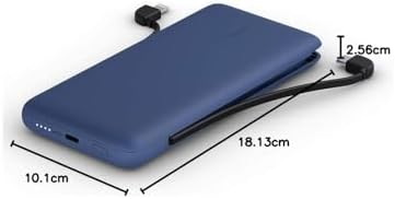 Belkin 10,000 m Ah Portable Charger – Fast Charge Power Bank with Integrated Cable for i Phone 16, i Pad Pro, Galaxy S25 – 20 W USB-C Power Delivery – Lightweight Pink Design for Ultimate Portability and Versatile Compatibility