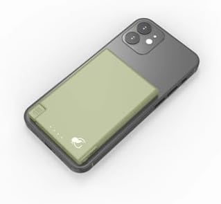 Magnetic Ultra-Slim 5000 m Ah Power Bank with Integrated USB-C Cable – Lightweight Travel Charger for i Phone 15 & Android Devices, TSA Compliant, Effortless Charging with Adhesive Magnet for Ultimate Convenience