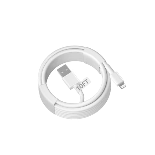 6 FT Lightning to USB A Carplay Charging Cable – Dual Pack for Apple i Phone 14, 13, 12, 11 Pro Max, XR, XS, X, 8, 7, 6 Plus, SE & i Pad – High-Speed Data Transfer & Durable Design for Enhanced In-Car Connectivity and Convenience