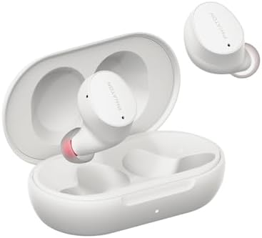 Phiaton Bonobuds Lite True Wireless Earbuds – Stylish Floral White | 11-Hour Battery Life | Advanced Clear Voice Technology and Ambient Listening Mode | Premium Bluetooth Earphones for Audio Enthusiasts and Professionals