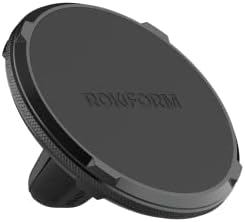 ROKFORM Premium Aluminum Magnetic Air Vent Phone Holder – Dual Grip Mount for Mag Safe & All Smartphone Cases – Ultimate Stability & Hands-Free Navigation Accessory in Sleek Black Finish