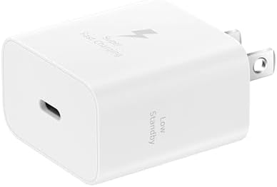 SAMSUNG 45 W Ultra-Fast Wall Charger with USB Type-C Cable – Efficient Power Adapter for Galaxy Devices & USB-C Gadgets, Sleek Black Design for On-the-Go Charging, Low Energy Consumption, Ideal for Busy Lifestyles, EP-T4511 XBEGUS