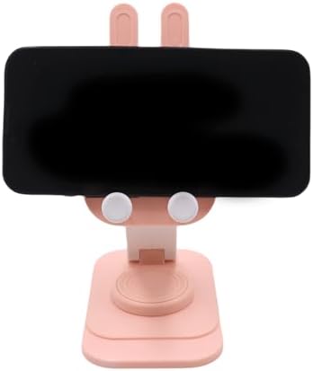 Cute Rabbit 2-Pack Foldable Phone Stand Holder: 360-Degree Adjustable Desk Accessory for All Smartphones – Stylish Functionality and Enhanced Compatibility for Everyday Use