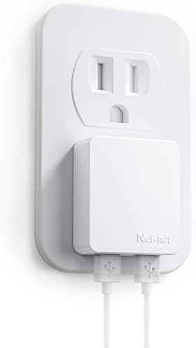 Nekmit Ultra-Thin Dual Port USB Wall Charger with Smart IC Technology – Fast, Efficient Charging for Home, Office, and Travel Use