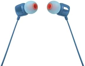 Experience the Ultimate Sound with JBL Tune 110 In-Ear Headphones – Lightweight, Pure Bass Earbuds Featuring Tangle-Free Cable and One-Button Control in Elegant White Finish for Comfort and Versatile Device Compatibility