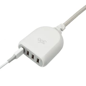 Transform Your Charging Routine with the 360 Electrical Habitat 4.8 A 6 ft USB Extension Cord – Versatile 4-Port Power Hub Ideal for i Phone, Android Devices, and Tablets – Stylishly Braided in Eye-Catching Poppy Fields – Fast Charging Capabilities with Superior Device Compatibility for an Organized, Tangle-Free Setup