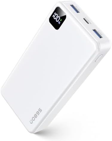 Massive 56,800 m Ah Portable Power Bank with 22.5 W Fast Charging – Triple Device Charging Capability, USB-C Compatibility & LED Battery Level Indicator – Essential Travel Companion for i Phone 16/15/14/13, Samsung Galaxy, and i Pad Users – Experience Uninterrupted Mobile Power Anytime, Anywhere