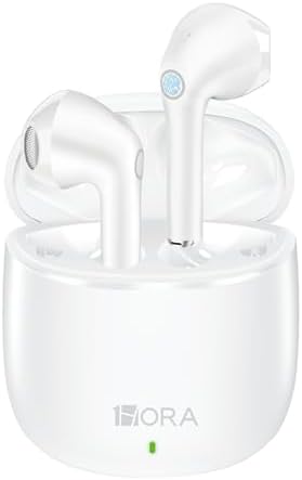 Premium Wireless Earbuds with Bluetooth 5.3 – 1 Hora Sports Headphones Offering Deep Bass Sound and Extended Battery Life, Ergonomic In-Ear Design for Active Lifestyles – Compatible with i Phone, Android, Tablets, and Laptops – Superior Audio Experience in a Compact Charging Case