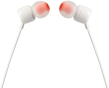 JBL TUNE 110 In-Ear Headphones – Pure Bass Sound with Tangle-Free Design and One-Button Control – Perfect for Music Lovers on the Go – Lightweight Comfort for Daily Use and Extended Listening Sessions – Compatible with Multiple Devices – Ideal for Commutes, Workouts, and Relaxation