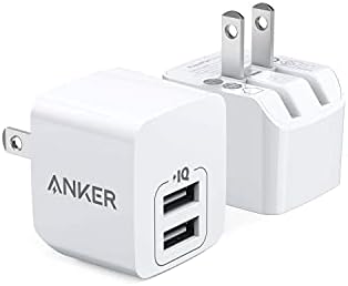 Anker 2-Pack Dual Port 12 W Wall Charger Adapter – Fast Charging USB Block with Foldable Plug for i Phone 16, 15, 14, 13 Pro Max, Galaxy S22, S21, Note 20, HTC, LG – Compact Travel Charger with Dual USB Ports for Ultimate Convenience and Enhanced Compatibility