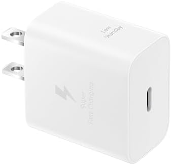SAMSUNG 45 W Ultra-Fast Wall Charger with USB Type-C Cable – Efficient Power Adapter for Galaxy Devices & USB-C Gadgets, Sleek Black Design for On-the-Go Charging, Low Energy Consumption, Ideal for Busy Lifestyles, EP-T4511 XBEGUS