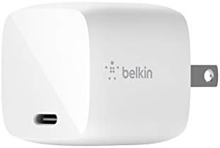 Belkin 30 W USB-C Fast Charger Block with USB-C to C Cable – Ultra-Fast Power Delivery 3.0 for i Phone 16, Samsung Galaxy S25, Google Pixel, Nintendo Switch 2 & More – Sleek White Design for Optimal Travel Convenience – PPS & USB-IF Certified for Reliable Charging Performance – Enhance Your Device’s Lifespan with Smart Power Regulation