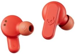 Skullcandy Dime Wireless Earbuds – Sweat-Resistant In-Ear Headphones with 12-Hour Battery Life, Built-in Microphone, and Universal Bluetooth Compatibility – Stylish Red Design for Active Lifestyles