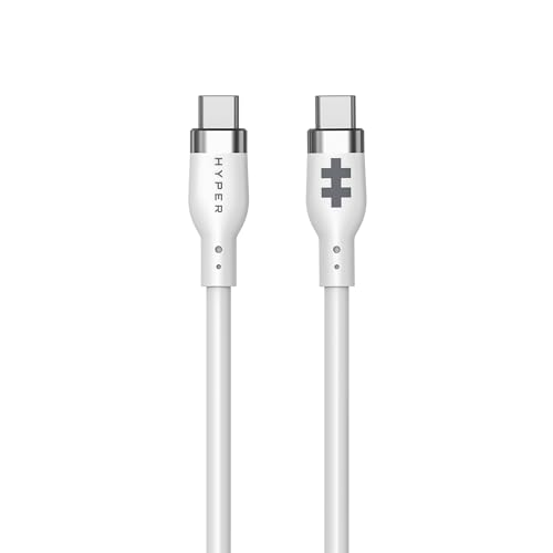 HyperJuice Silicone Charging USBC Cable (1.5m/5ft) w/EcoSmart Silicone Jacket, 60W USB C Charger 3.0 EPR Fast Charge — Tangle-Free USB C Cable 5ft, Withstands 10,000+ Bends (Black) – Enhanced Compatibility and Speed HyperJuice Silicone Charging USBC Cable (1.5m/5ft) w/EcoSmart Silicone Jacket, 60W USB C Charger 3.0 EPR Fast Charge — Tangle-Free USB C Cable 5ft, Withstands 10,000+ Bends (Black) – Enhanced Compatibility and Speed