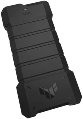 ASUS TUF Gaming A1 External M.2 NVMe SATA PCIe SSD Enclosure – Ultra-Fast USB-C Storage Solution with M.2 Q-Latch, IP68 Waterproof & Dustproof Design, Perfect for PS5 and Xbox Gamers, Enhanced Drop Resistance, Sleek Black Finish for Optimal Performance and Reliability