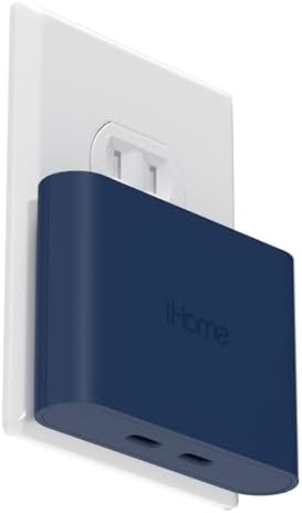 i Home 2-Port USB Wall Charger – Compact Dual Port AC Adapter for Rapid Device Charging – Flat Design for Travel & Home Use – Enhanced Compatibility with Smartphones & Tablets – Safe, High-Speed Charging Solution
