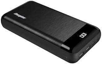 Energizer 20000 m Ah Power Bank: Ultra-Portable Fast Charging Battery Pack with LCD Display for i Phone 16/15/14/13/12 and Android Devices – Dual USB Output for Simultaneous Charging, Lightweight Design for Travel and Daily Use