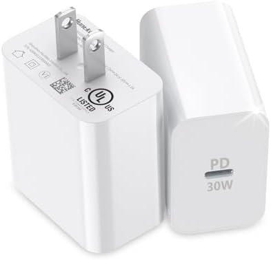 High-Speed Dual-Pack 45 W USB C Charger with 100 W Type C Cable – Ultimate Fast Charging Solution for i Pads, Samsung Galaxy S24/S25, i Phones, and Google Pixel – Compact Power Delivery for Home & Travel with Enhanced Safety Features