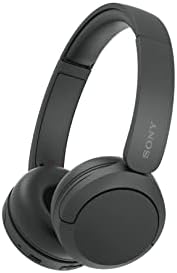 Sony WH-CH520 Wireless On-Ear Headphones – 50-Hour Battery Life for All-Day Listening, Quick Charge for 60 Minutes of Playback in Just 5 Minutes, Integrated Microphone for Effortless Calls, USB-C Charging for Fast Replenishment, Ergonomic Design for Ultimate Comfort – Ideal for Busy Professionals and Music Lovers in Stylish Black Finish