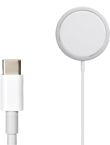 Ultra-Slim Magnetic Wireless Charger for i Phone X/11/12/13/14/15/16 – Fast 15 W Charging with Smart-IC Protection, Braided 5 ft USB-C Cable, Qi-Certified, Case-Compatible Design for Effortless Charging Anywhere