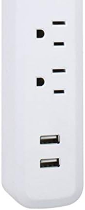 Globe Electric Designer Series 3-Outlet Power Strip in Chic Rose Finish – Stylish Surge Protector with Enhanced Compatibility and Fast Charging for Modern Homes and Offices