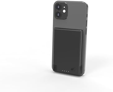 Magnetic Ultra Slim 5000 m Ah Power Bank with Integrated Lightning Connector – Effortless Charging for i Phone 14 & Earlier Models, TSA Compliant, Lightweight and Portable Travel Companion for Uninterrupted Power On-the-Go