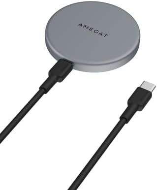 Mag Fusion Aura 15 W Qi2 Certified Magnetic Wireless Charging Pad – Fast, Effortless Charging for i Phone 16/15/14/13/12 Series – Stylish Design with Enhanced Safety and Non-Slip Surface for Home & Travel Use