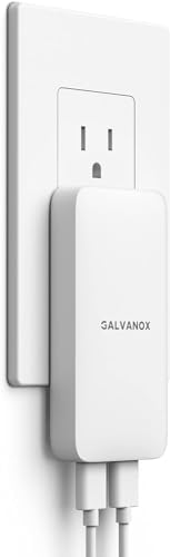 Ultra-Slim Galvanox Dual USB-C Fast Charging Wall Charger – 20 W Type C Power Adapter for i Phone 13, 14, 15, 16 Pro Max & Samsung Galaxy – Dual Port Design for Efficient Simultaneous Charging with Enhanced Safety Features
