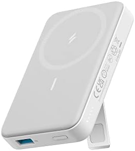 Anker 633 Magnetic Power Bank: 10,000 m Ah Foldable Wireless Charger with 20 W USB-C Fast Charging and Built-in Stand, Mag Safe-Compatible for i Phone 16/15/14/13/12 Series – Ultimate Portability and Efficiency for On-the-Go Charging