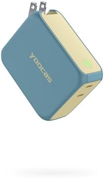 Compact 2-in-1 Hybrid Power Bank: 5000 m Ah Fast Charging Portable Charger with 20 W Output and 45 W Ga N Technology – Dual USB-C Ports for Seamless Charging of Mac Book, Dell, Samsung, i Phone, i Pad, Switch & Steam Deck – Stylish Molandi Green Coffee Design for Ultimate Versatility and Efficiency