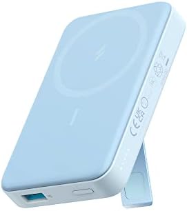 Anker 633 Magnetic Power Bank: 10,000 m Ah Foldable Wireless Charger with 20 W USB-C Fast Charging and Built-in Stand, Mag Safe-Compatible for i Phone 16/15/14/13/12 Series – Ultimate Portability and Efficiency for On-the-Go Charging