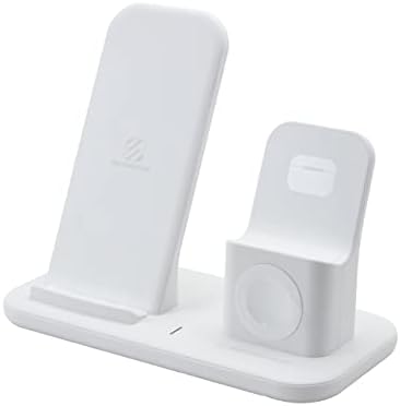 Transform Your Device Charging with Scosche CSQ3 N1-SP 3-in-1 Qi-Certified Wireless Charging Dock – Rapid Power for Smartphones, Apple Watch & Earbuds, Sleek Compact Design Ideal for Home or Office Use, Enhanced Compatibility & Cordless Convenience
