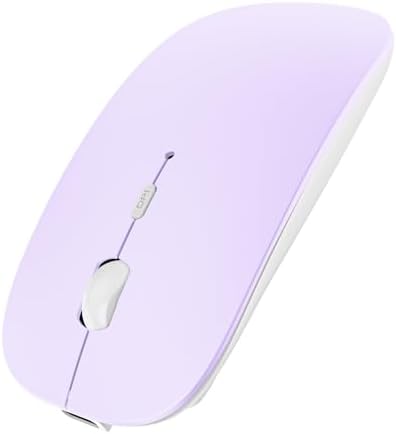 Sleek Rechargeable Bluetooth Mouse – Ultra-Quiet Wireless Mice for Laptops, Mac Books, i Pads, and Android PCs – Ergonomic Design for Comfort and Versatility – Compatible with Windows and Linux – Perfect for Work and Study