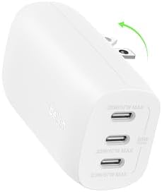 Belkin 67 W 3-Port USB-C Power Delivery Charger Block – Ultra-Fast Charging Hub for i Phone 16, Samsung Galaxy S25, Mac Book Pro & More – Portable & Versatile Charging Solution for Home, Office, and Travel – Enhanced PPS Technology for Universal Device Compatibility