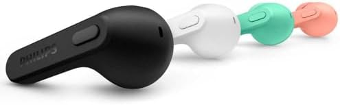 Revolutionize Your Audio Experience with PHILIPS True Wireless Earbuds – Advanced Bluetooth 5.3 Headphones Featuring 13 mm Drivers and AI Mic for Crystal-Clear Calls, IPX4 Waterproof Design for Active Lifestyles, 15 Hours of Playtime, Ultimate Compatibility with i Phone, Android & All Bluetooth Devices in Sleek White Finish