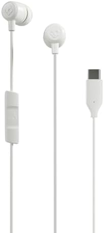 Skullcandy Jib USB-C Wired Earbuds: Premium Noise-Isolating Earphones with Custom Fit for Ultimate Comfort – In-Line Microphone for Seamless Calls and Music Control – Ideal for i Phone & Android – Chic Bone Color for Stylish Everyday Use and Enhanced Connectivity