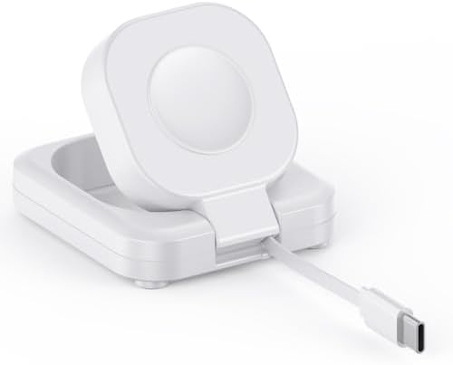 Portable Magnetic Charging Dock for Apple Watch – Foldable Fast Charger with Retractable USB-C Cable – Ultimate Travel Essential for All Series 10/9/8/7/6/5/4/3/2 and Ultra/2/SE – Effortless Power Solution for Active Lifestyle Enthusiasts