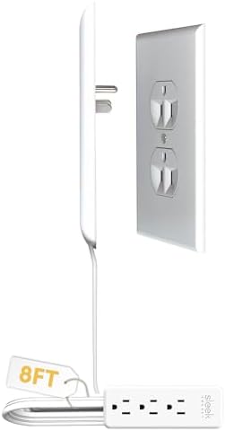 Revolutionize Your Space with the Sleek Socket Ultra-Thin Outlet Concealer & Cord Management Kit – Stylish Flat Extension Cord Power Strip for Clutter-Free Homes, Perfect for Enhancing Aesthetics and Functionality in Any Room