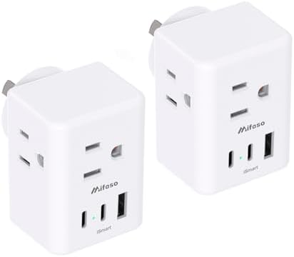 Universal European Travel Power Adapter with Dual USB-C Charging Ports – 3 Outlet Type E/F Plug for Effortless Device Connectivity in France, Portugal, Germany, and Beyond – Essential Travel Companion for Seamless Power and Fast Charging on Your European Adventures